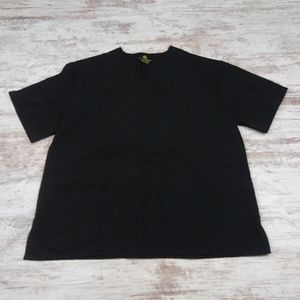 Natural Uniforms Natural Comfort Black Scrub Top